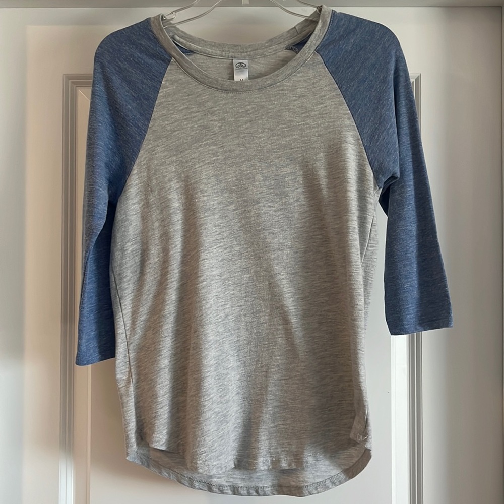 Alternative Blue and Grey Baseball Tee